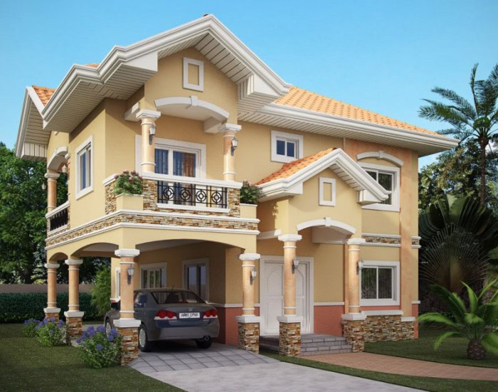 Desain rumah type 36 90 2 lantai