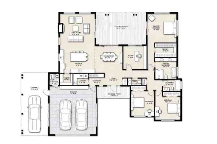 Desain rumah type 100 minimalis 1 lantai