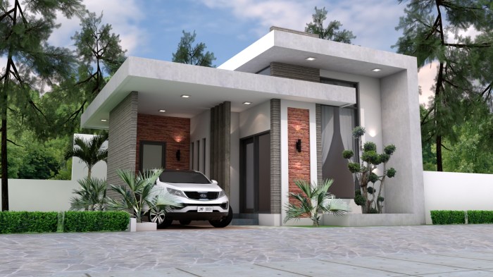 Desain rumah ukuran 8x10 1 lantai