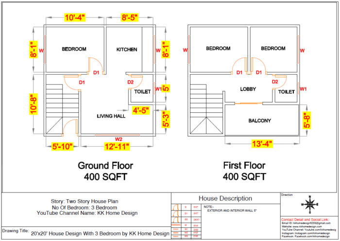 Desain rumah ukuran 4x20