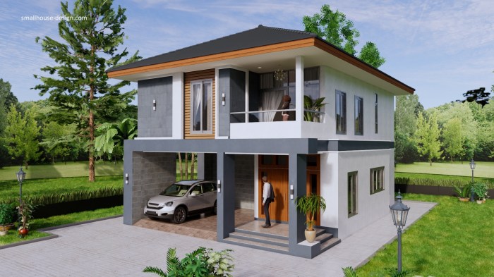 Desain rumah ukuran 8x10 1 lantai