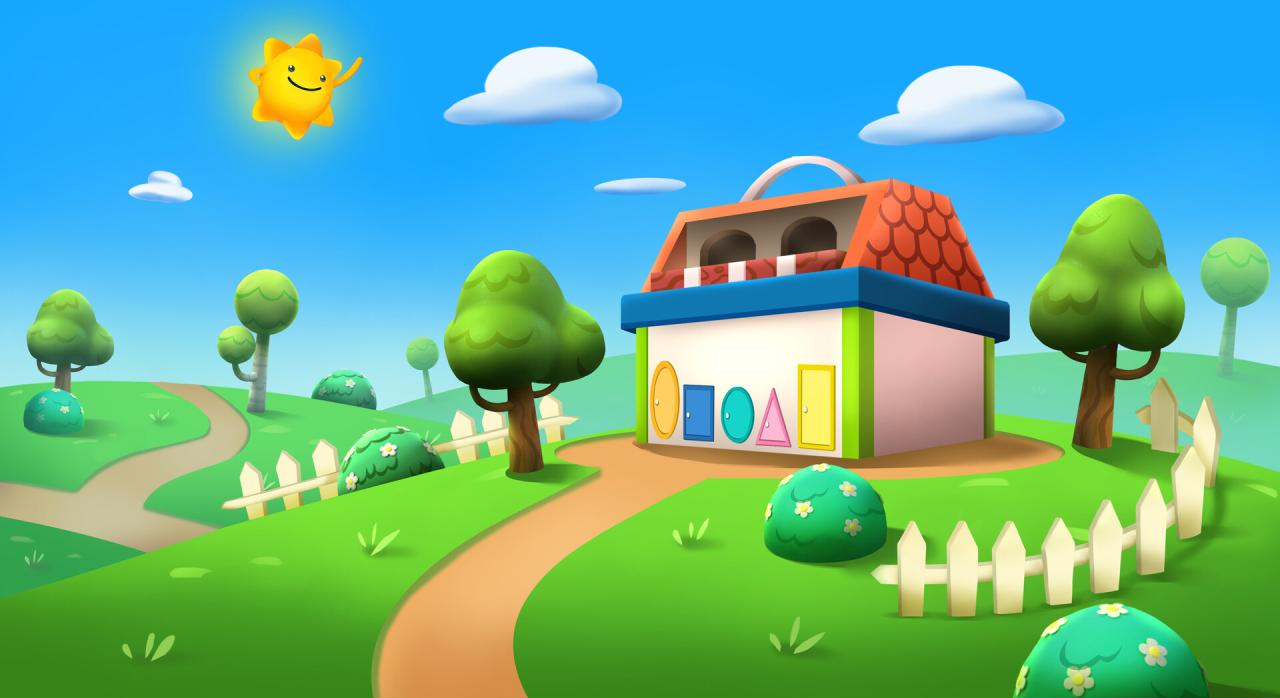 Gambar desain rumah upin ipin