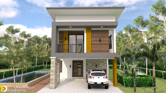 Desain rumah ukuran 7x10 meter 2 lantai