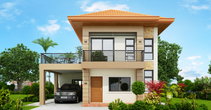 Desain teras rumah lantai 2